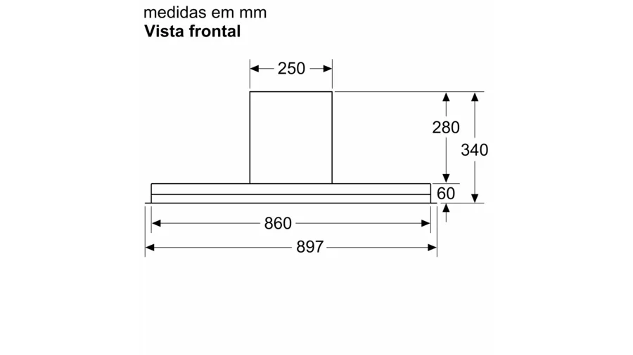 Exaustor De Parede Bosch DBB97AM60 Design Integrado Preto 90Cm B - Image 13