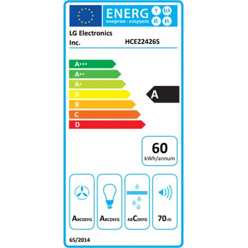 Exaustor de Parede LG HCEZ2426S | 59,8x50 cm | 800 m³/h | 70 dB | A - Inox - Image 10