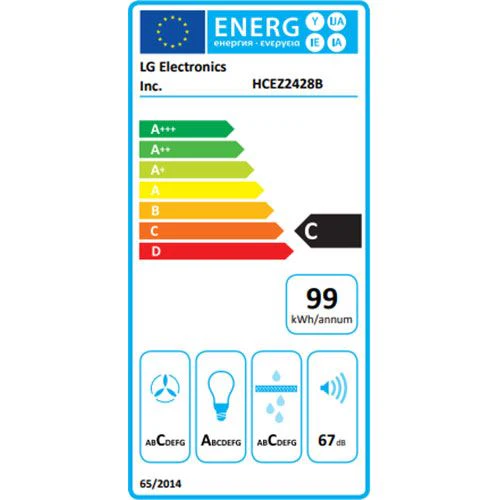 Exaustor de Parede LG HCEZ2428B | 60x43 cm | 600 m³/h | 68 dB | C | Preto e Inox - Image 10