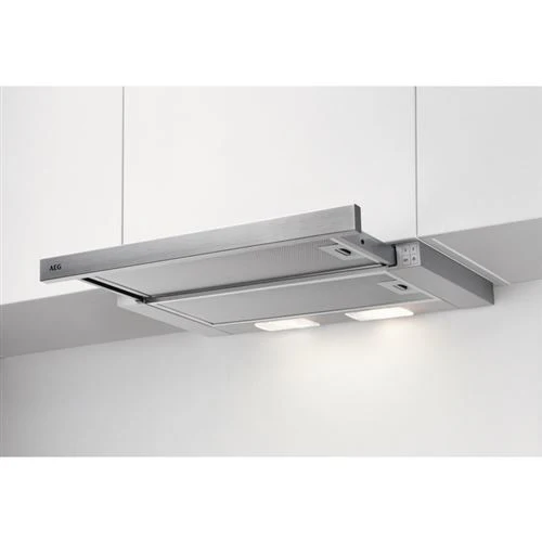 Exaustor Integrado AEG DPB3632S | 59,8x28,4 cm | 410 m³/h | 69 dB | C | Branco