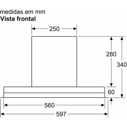 Exaustor Integrado Bosch DBB67AM60 | 59,7x29,8 cm | 652 m³/h | 63 dB | B | Vidro Preto - Image 9