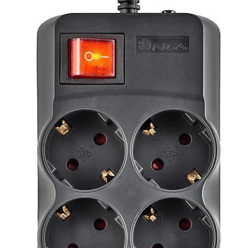 Extensão Elétrica NGS Ploe 800 8 Tomadas com Interruptor - Image 3