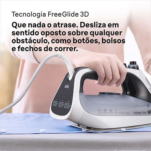 Ferro a Vapor Braun SI 7149 WB | 2200W | 50g/min - Branco e Preto - Image 6