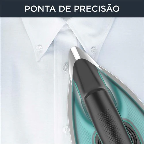 Ferro Caldeira Rowenta Compact Steam Pro Dg7623F0 | 6.3B | Potência : 2200 W - Preto | Azul - Outlet - Grade A - Image 4