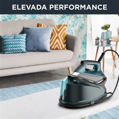 Ferro Caldeira Rowenta Compact Steam Pro Dg7623F0 | 6.3B | Potência : 2200 W - Preto | Azul - Outlet - Grade A - Image 6