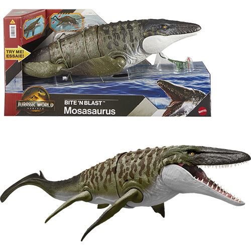 Figura Dinossauro Jurassic World Saga: Mosasaurus Bite'N Blast - Mattel - Image 2