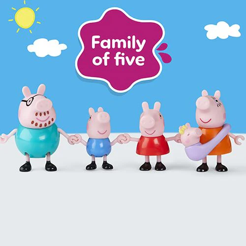 Figuras da Peppa Pig com Bebé Evie - Pack de 5 Unidades - Hasbro - Image 5
