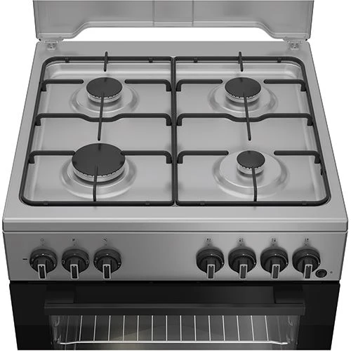 Fogão a Gás Natural com Forno Elétrico Indesit I6G3PMS | 85x60x60 cm | 4 Bocas | A | Inox - Image 2