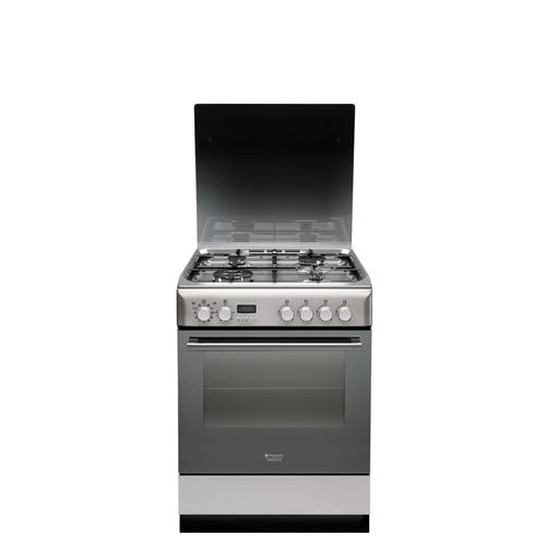Fogão Hotpoint H6TMH6AG(X)TK | 85x60x60 cm | 4 Zonas | A | Aço inoxidável - Image 2