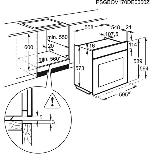 Forno Elétrico AEG BES231111M | a Vapor | 72 L | 59.5 cm | A | Aço inoxidável - Image 4