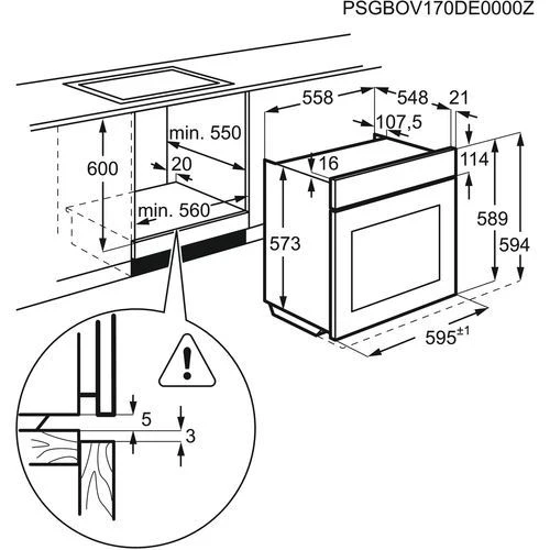 Forno Elétrico Aeg Bes331111M | a Vapor | 72 L | 59.5 Cm | a | Aço Inoxidável - Outlet Loja Benfica - Grade B - Image 4