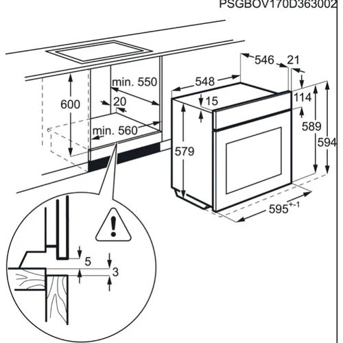 Forno Elétrico AEG BPE531120B | Pirolítico | 71 L | 59.5 cm | A+ | Preto - Image 4