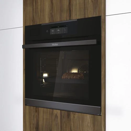 Forno Elétrico Haier I-Touch Steam Series 4 Hwo60Sm4Ts9Bh | Pirolítico | 70 L | 59.5 Cm | A+ | Preto - Outlet Loja Benfica - Grade B - Image 4