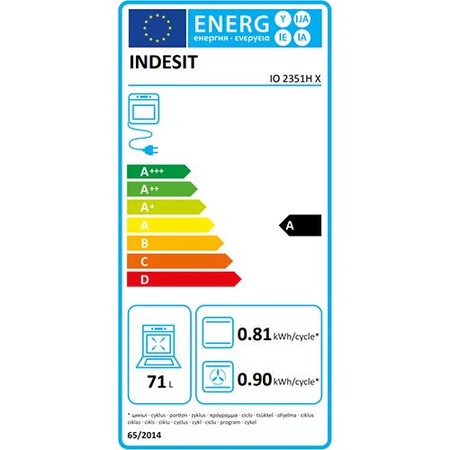 Forno Elétrico Indesit IO 2351H X | Hidrolítico | 71 L | 59.5 cm | A | Aço inoxidável - Image 8