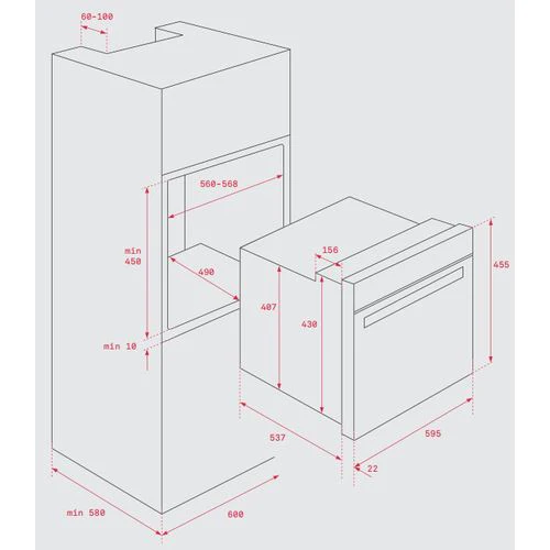 Forno Elétrico Teka HBC 535 | 48 L | 59.5 cm | A | Aço inoxidável - Image 2