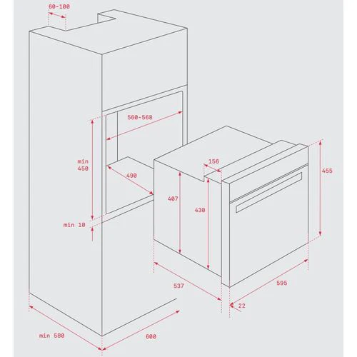 Forno Elétrico Teka HSC 635 | 44 L | 59.5 cm | A+ | Aço inoxidável - Image 2