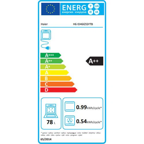 Forno Elétrico Haier H6 ID46G5SYTB | 78 L | 59.5 cm | A+ | Preto - Image 16