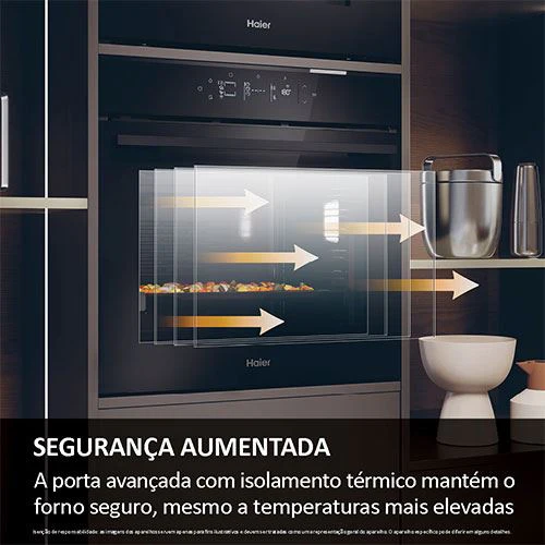 Forno Elétrico Haier H6 ID46G5SYTB | 78 L | 59.5 cm | A+ | Preto - Image 3