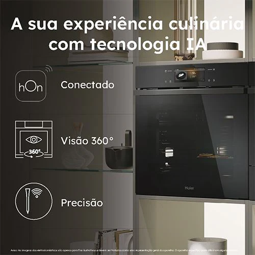 Forno Elétrico Haier H6 ID68M5YTB Série 6 Bionic Eye | 78 L | 59.5 cm | A++ | Preto - Image 2