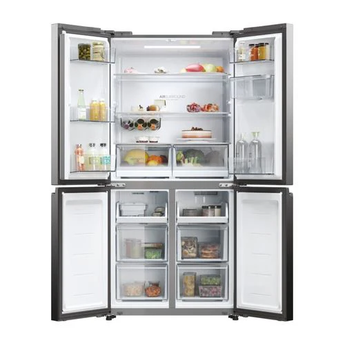 Frigorífico Americano Haier HCW58F18EWMP | 177,5x83x69,7 cm | 321 L | E | Platina, Inox - Image 2