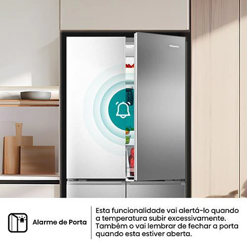 Frigorífico Americano Hisense Rq5P470Seie | 178,5X79,4X69,8 Cm | 483 L | E | Look Inox - Outlet - Grade B - Image 7