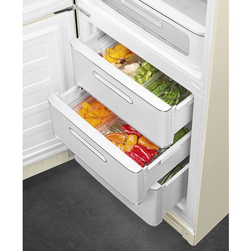 Frigorífico Combinado Smeg FAB32LCR6 Anni 50 | 196.8x60.1x72.8 cm | 331 L | C | Creme - Image 8