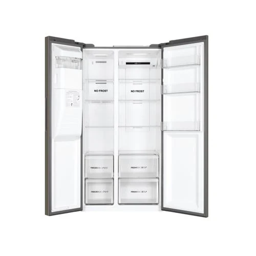Frigorífico Americano Haier HSR3918FIMP | 177,5x90,8x65,9 cm | 515 L | F | Cinzento - Image 3