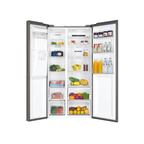 Frigorífico Americano Haier HSR3918FIMP | 177,5x90,8x65,9 cm | 515 L | F | Cinzento - Image 4