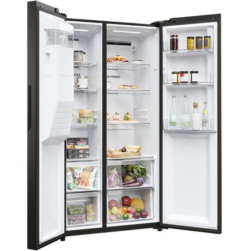 Frigorífico Americano Haier HSR5918DIPB | 177.5x90.8x65.9 cm | 511 L | D | Preto - Image 3