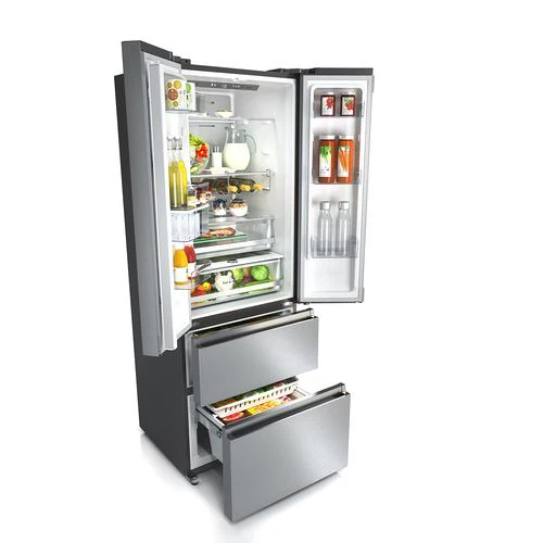 Frigorífico Americano Hisense RF632N4WIE | 200x70x69,4 cm | 336 L | E | Cinzento, Inox - Image 3