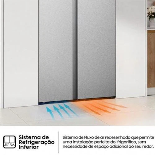 Frigorífico Americano Hisense RS3P558NEIE | 178.6x91.1x61.5 cm | 544 L | E | Look inox - Image 7