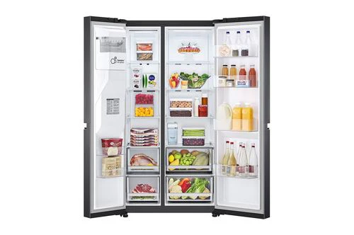 Frigorífico Americano LG GSLV71MCTE | 179x91,3x73,5 cm | 416 L | E | Preto - Image 2