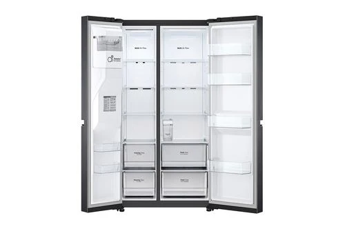 Frigorífico Americano LG GSLV71MCTE | 179x91,3x73,5 cm | 416 L | E | Preto - Image 3