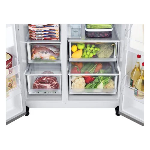 Frigorífico Americano LG GSLV71PZTD.APZQEUT | 179x91,3x73,5 cm | 416 L | D | Metálico, Prateado - Image 4