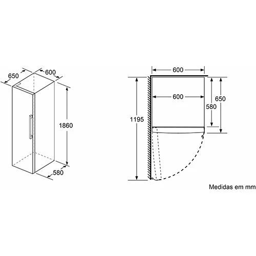 Frigorífico Bosch KSV36CIDP Serie 4 | 186x60x65 cm | 346 L | D | Aço inoxidável antidedadas - Image 6