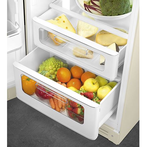 Frigorífico com Congelador Smeg FAB30LCR6 Anni 50 | 172x60.1x78.8 cm | 270 L | C | Creme - Image 6