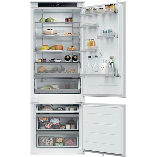 Frigorífico Combinado Encastrável Haier HBQW5719E ID Titanium 2 | 193.5x69x55 cm | 382 L | E | Branco - Image 2