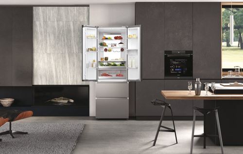 Frigorífico Combinado Haier HFW7720EWMP | 200,6x70x67,5 cm | 477 L | E | Cinzento - Image 2