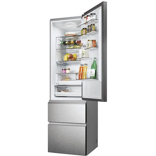Frigorífico Combinado Haier HTW5620ENMG | 205x59.5x66.7 cm | 414 L | E | Inox - Image 5