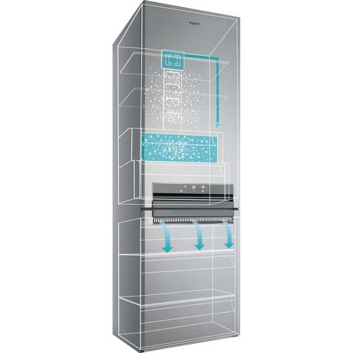 Frigorífico Combinado Whirlpool BTNF 5012 OX AQUA2 | 195x70x75,5 cm | 295 L | E | Inox - Image 3