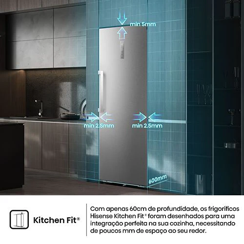 Frigorífico Hisense RL3K370SAIE1 | 185,6x59,5x60 cm | 372 L | E | Look inox - Image 8