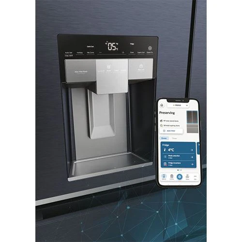 FrigoríficoAmericano Haier HFW7918EIMB | 177.5x90.8x75 cm | 601 L | E | Preto Escovado - Image 8