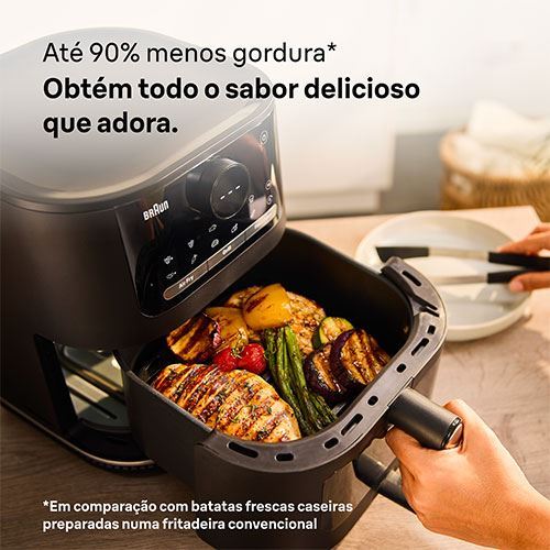 Fritadeira AirFryer Braun HF 5073 BK MultiFry 5 6L - Preto - Outlet - Grade A - Image 10