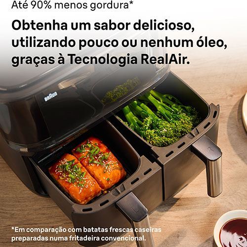 Fritadeira AirFryer Braun TD 3030 BK TwinCook 3 8L - Preto - Outlet - Grade A - Image 6