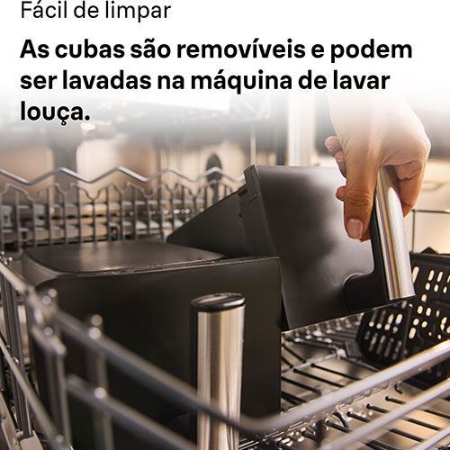 Fritadeira AirFryer Braun TD 3030 BK TwinCook 3 8L - Preto - Outlet - Grade A - Image 8