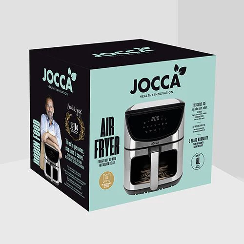 Fritadeira Sem Óleo AirFryer Jocca 2455 Dual Heating 8L -  Preto e Aço - Image 3