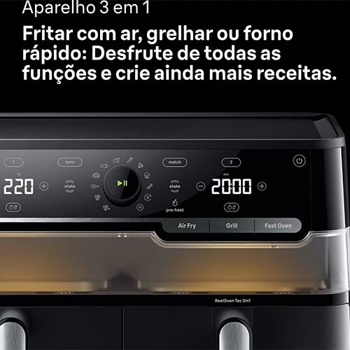 Fritadeira sem Óleo AirFryer Braun  TD5073  TwinCook 5 | 10 L - Preto Mate - Image 2
