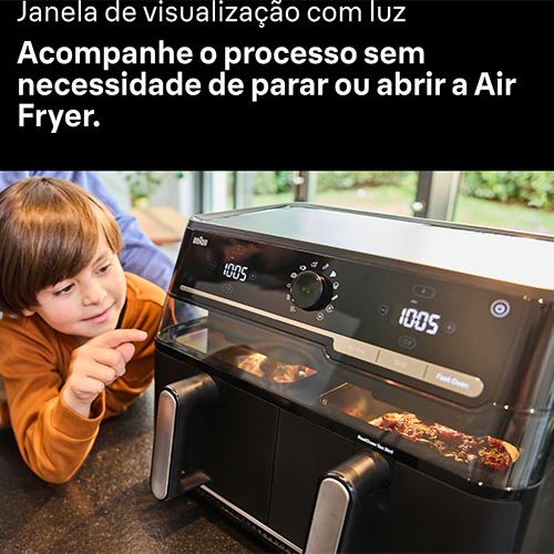 Fritadeira sem Óleo AirFryer Braun  TD5073  TwinCook 5 | 10 L - Preto Mate - Image 6