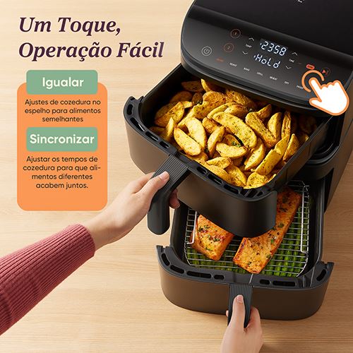 Fritadeira sem Óleo AirFryer Cosori CAF-DC121-AEUR Turbo Tower 10,8 L - Preto - Image 17