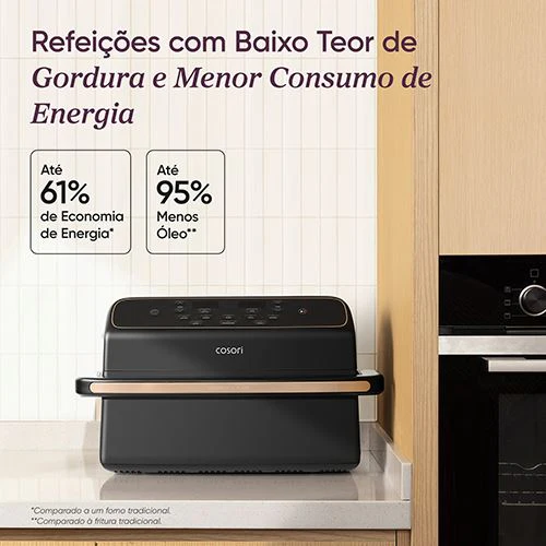 Fritadeira sem Óleo AirFryer Cosori CAF-TF801-CEUR Dual Blaze TwinFry Compact 8,6 L - Preto - Image 8